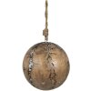 Clayre & Eef 6H2255 Christmas Ball Ø 12x12 cm Brown Christmas Ball