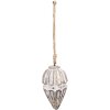 Clayre & Eef 6H2281 Decoration Ornament Ø 6x11 cm Beige - Brown Pendant