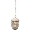 Clayre & Eef 6H2292 Decoration Acorn Ø 8x12 cm Brown - Grey Pendant