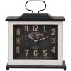 Clayre & Eef 6KL0768 Table Clock 36x10x32 cm - 1xAA Black - White