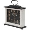 Clayre & Eef 6KL0768 Table Clock 36x10x32 cm - 1xAA Black - White