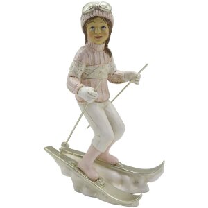 Clayre & Eef 6PR3646 Decoration Child on Ski 12x8x19...