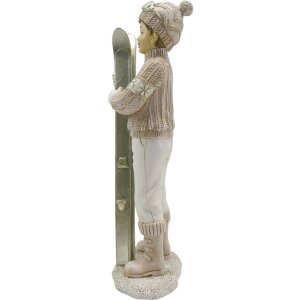 Clayre & Eef 6PR3650 Decoration Child with Ski 9x7x21...