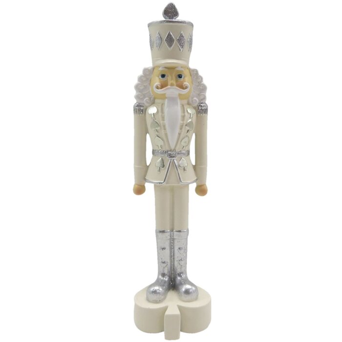 Clayre & Eef 6PR3657 Decoration Nutcracker 4x4x17 cm Beige