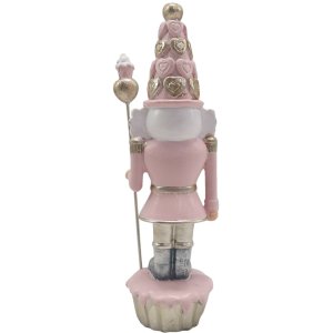 Clayre & Eef 6PR3664 Decoration Nutcracker 5x5x16 cm Pink