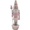 Clayre & Eef 6PR3664 Decoration Nutcracker 5x5x16 cm Pink