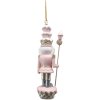 Clayre & Eef 6PR3667 Decoration Nutcracker 3x3x11 cm Pink