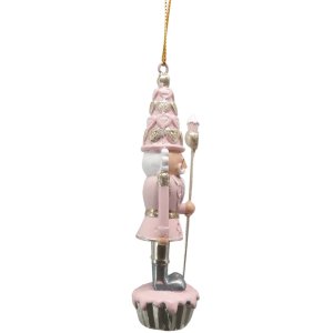 Clayre & Eef 6PR3668 Decoration Nutcracker 3x3x11 cm Pink