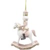 Clayre & Eef 6PR3671 Decoration Nutcracker on Rocking Horse 6x3x9 cm Pink