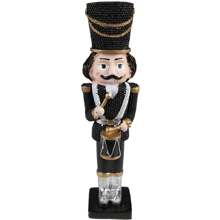 Clayre & Eef 6PR3673 Decoration Nutcracker 5x4x20 cm Black