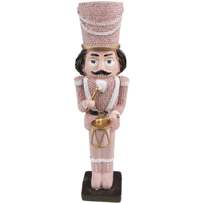 Clayre & Eef 6PR3674 Decoration Nutcracker 5x4x20 cm Pink