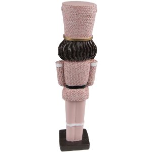 Clayre & Eef 6PR3674 Decoration Nutcracker 5x4x20 cm Pink