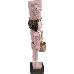 Clayre & Eef 6PR3674 Decoration Nutcracker 5x4x20 cm Pink