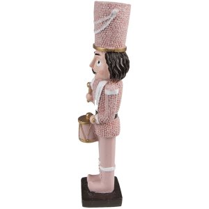 Clayre & Eef 6PR3676 Decoration Nutcracker 5x4x16 cm Pink