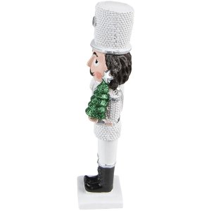 Clayre & Eef 6PR3677 Decoration Nutcracker 5x4x19 cm White