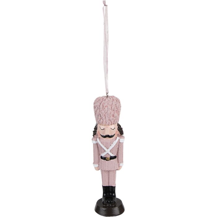 Clayre & Eef 6PR3682 Decoration Pendant Nutcracker 4x3x13 cm Pink