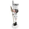 Clayre & Eef 6PR3683 Decoration Nutcracker 7x7x25 cm White