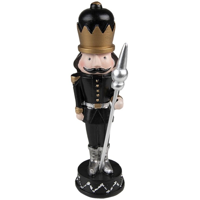 Clayre & Eef 6PR3686 Decoration Nutcracker 7x7x23 cm Black