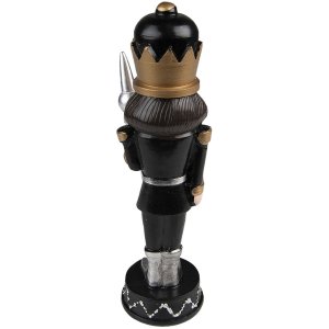 Clayre & Eef 6PR3686 Decoration Nutcracker 7x7x23 cm Black