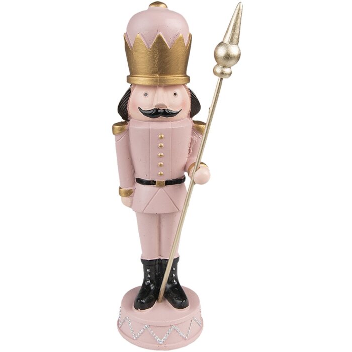 Clayre & Eef 6PR3687 Decoration Nutcracker 7x7x23 cm Pink