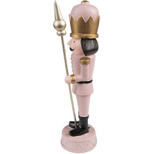 Clayre & Eef 6PR3687 Decoration Nutcracker 7x7x23 cm Pink