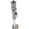 Clayre & Eef 6PR3694 Decoration Nutcracker 5x4x19 cm Silver-coloured