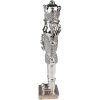 Clayre & Eef 6PR3695 Decoration Nutcracker 5x4x16 cm Silver-coloured