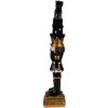 Clayre & Eef 6PR3702 Decoration Nutcracker 6x5x23 cm Black Christmas Decoration