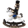 Clayre & Eef 6PR3711 Decoration Nutcracker on Rocking Horse 15x5x18 cm