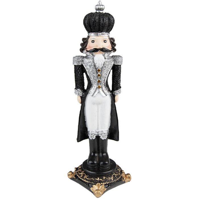 Clayre & Eef 6PR3714 Decoration Nutcracker 8x8x24 cm Black