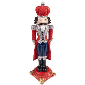 Clayre & Eef 6PR3715 Decoration Nutcracker 8x8x24 cm Red