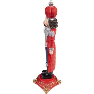 Clayre & Eef 6PR3715 Decoration Nutcracker 8x8x24 cm Red