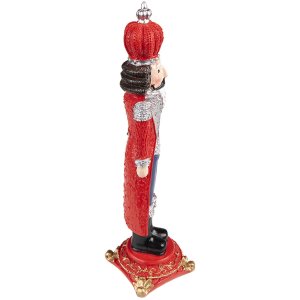 Clayre & Eef 6PR3715 Decoration Nutcracker 8x8x24 cm Red