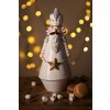 Clayre & Eef 6PR3720 Decoration Nutcracker 9x9x24 cm White