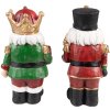 Clayre & Eef 6PR3732 Decoration Nutcracker (Set of 2) 11x8x21 cm Red - Green