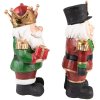 Clayre & Eef 6PR3732 Decoration Nutcracker (Set of 2) 11x8x21 cm Red - Green