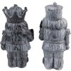 Clayre & Eef 6PR3732Z Decoration Nutcracker (Set of 2) 11x8x21 cm Grey