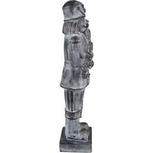 Clayre & Eef 6PR3734 Decoration Nutcracker 15x11x47 cm Grey