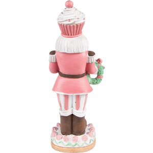 Clayre & Eef 6PR3735 Decoration Nutcracker 9x6x24 cm Pink