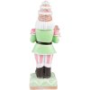 Clayre & Eef 6PR3736 Decoration Nutcracker 9x6x24 cm Green - Pink