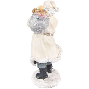 Clayre & Eef 6PR3738 Decoration Father Christmas 11x9x21 cm Beige - Grey