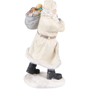 Clayre & Eef 6PR3738 Decoration Father Christmas 11x9x21 cm Beige - Grey