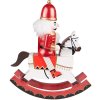 Clayre & Eef 6PR3748 Decoration Nutcracker on Rocking Horse 24x9x30 cm