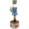 Clayre & Eef 6PR3777 Candlestick Nutcracker Ø 8x24 cm Blue - Green