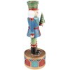 Clayre & Eef 6PR3777 Candlestick Nutcracker Ø 8x24 cm Blue - Green