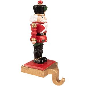 Clayre & Eef 6PR3792 Christmas Stocking Holder Nutcracker 10x12x24 cm