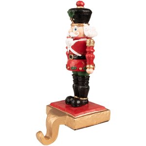 Clayre & Eef 6PR3792 Christmas Stocking Holder Nutcracker 10x12x24 cm