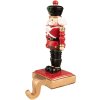 Clayre & Eef 6PR3792 Christmas Stocking Holder Nutcracker 10x12x24 cm