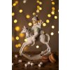 Clayre & Eef 6PR4791 Decoration Child on Rocking Horse 14x7x20 cm Beige