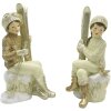 Clayre & Eef 6PR4798 Decoration Children (2 pieces) 10x7x18 cm Beige - Gold Coloured